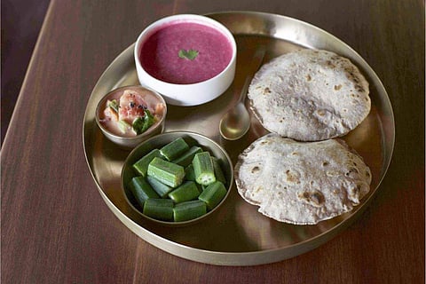 One should eat promptly, two or three times each day