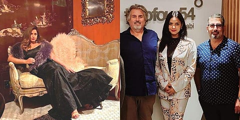 Neetu Chandra with UAE officials