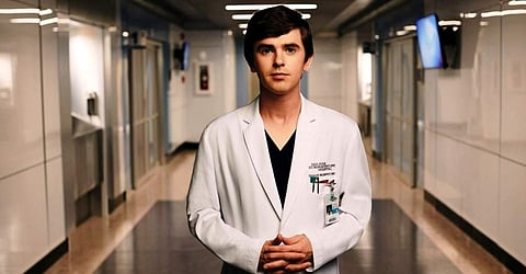 Freddie Highmore as Dr Shaun Murphy in The Good Doctor