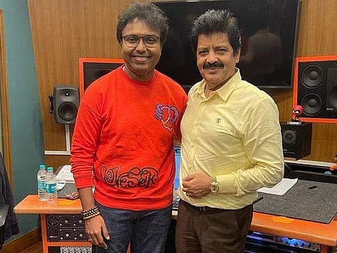 Udit Narayanan with D Imman