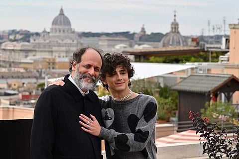 Luca Guadagnino and Timothee Chalamet