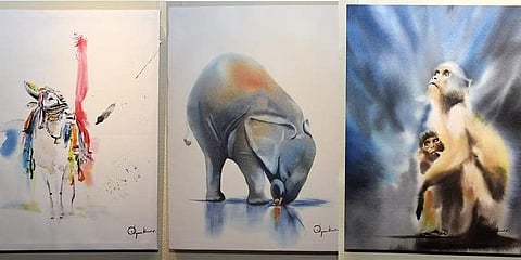 Shyam Karri’s exhibition of watercolours