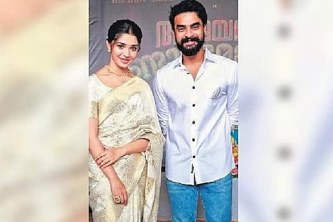 Actors Krithi Shetty and Tovino Thomas