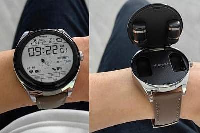 This Huawei smartwatch carries earbuds inside