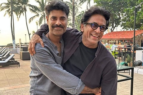 Sikandar Kher (L) & director Ram Madhvani pose for a click