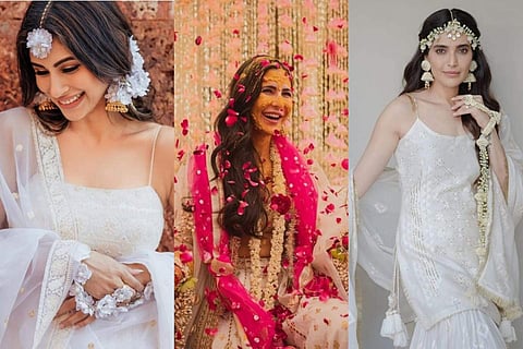 Celebrity brides in floral jewellery