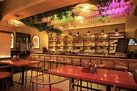 Interiors of Raasta Kolkata