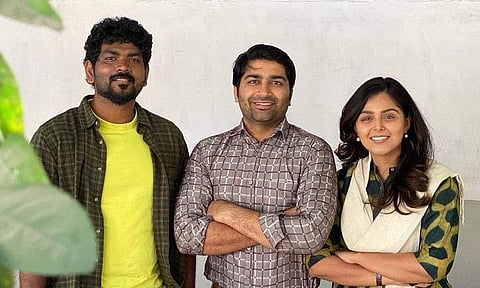 Vignesh Shivan with the team of Shubh Yatra