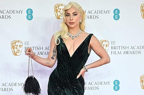 Lady Gaga on the red carpet at BAFTA 2022