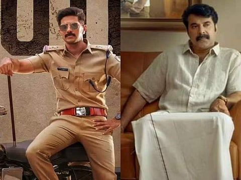 Dulquer Salmaan and Mammootty in Salute and Puzhu