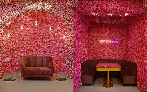 Interiors at La Vie En Rose Cafe