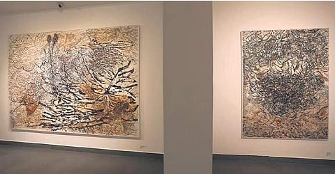 Jayashree Chakravarty's artwork in display