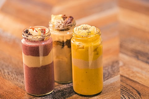 Açai jar, protein smoothie Açai jar, protein smoothie