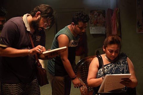 Stills from the shoot of 'Bhoote Biswas Koren?'