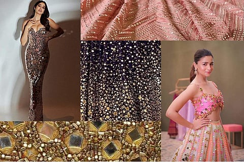 Jahnvi Kapoor and Alia Bhatt in mirrorwork designs