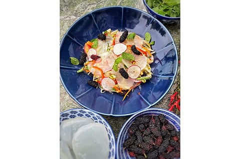 Ice apple summer salad