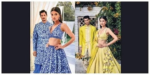 Outfits from Seema Gujral’s new collection, ‘Tuscan Summer’