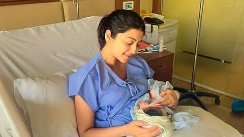 Pranitha Subhash with baby