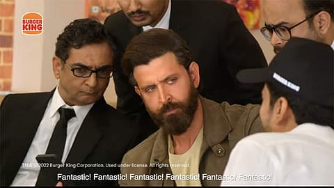 Hrithik Roshan appears in a Burger King advertisement