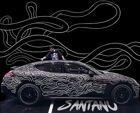 Santanu Hazarika painted a Porsche Panamera