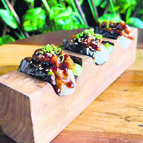 Sushi platter at Nght Mrkt