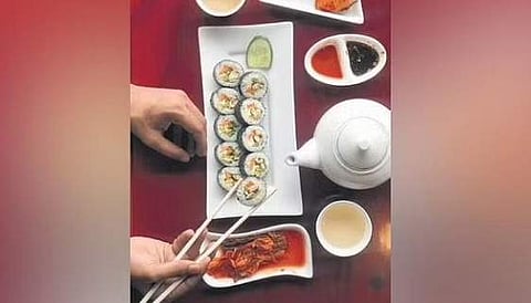 A variety of South Asian cuisine