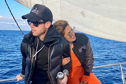 Nick Jonas and Priyanka Chopra at Lake Tahoe