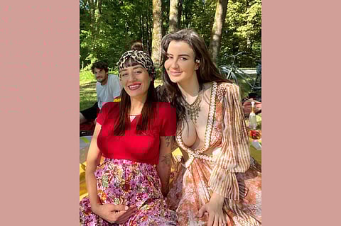 Giorgia Andriani with her sister