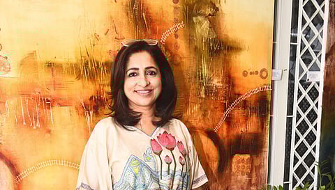 Varuna at the opening of VA Gallery's 'Earth Stories'