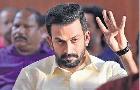 Prithviraj from the upcoming Malayalam gangster thriller, Kaapa.