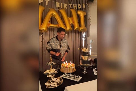 MS Dhoni celebrates his 41st birthday in London