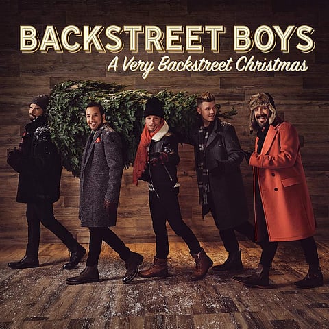 Backstreet Boys in the poster of A Very Backstreet Christmas
