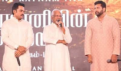 Mani Ratnam with Karthi and Jayam Ravi