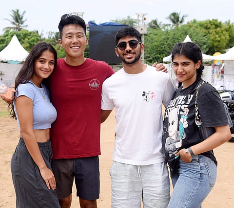 Nikita, Basil, Armaan & Dani at the Surf fest