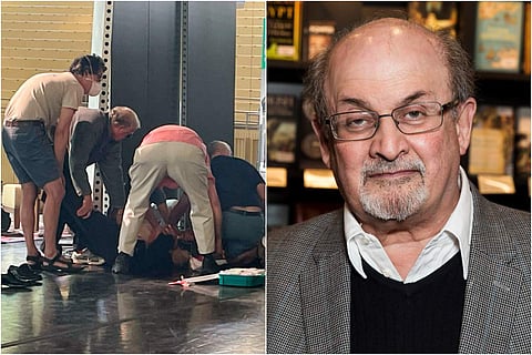 Salman Rushdie was reportedly attacked while he about going to give a lecture on stage at New York
