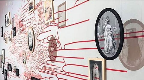 Some of the artworks by celebrated Korean artists on display at the Korean Cultural Centre India during 2019. (File Photo)