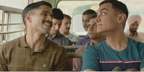 A still from 'Laal Singh Chaddha' featuring Naga Chaitanya and Aamir Khan