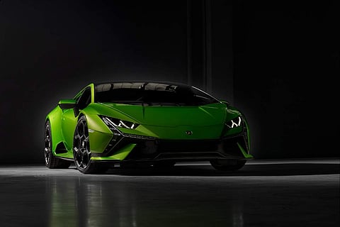 The Lamborghini Huracan Tecnica is powered by a V10 engine
