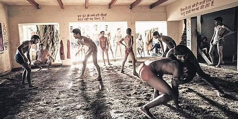 Wrestlers at Tulsi Akhada
