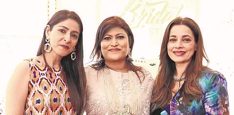 Bhavana, Manisha & Neelam, (left and right) stars of Fabulous Lives of Bollywood Wives at The Bridal Story