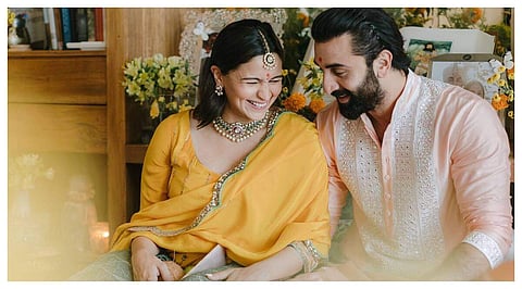 Alia Bhatt, Ranbir Kapoor twin with daughter Raha on their way to morning stroll