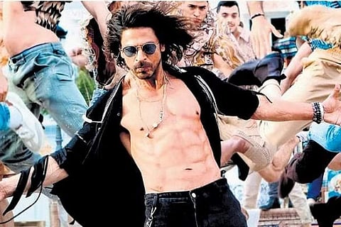 SRK in a still from the newly released Pathaan