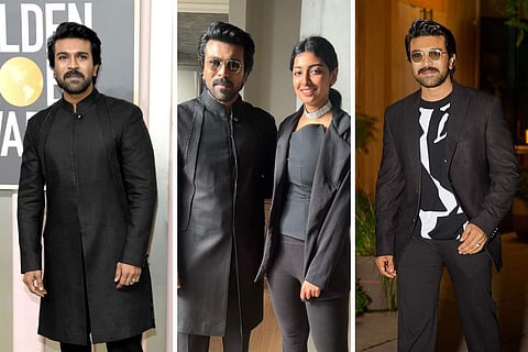 Ram Charan picked a Tarun Tahiliani outfit for the Golden Globes 2023 ceremony
