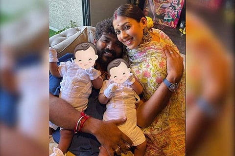 Vignesh Shivan with Nayanthara and their sons
