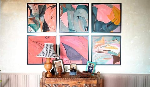 Wall art at Aparshakti's home