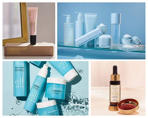 Skincare routine with products from the same brand