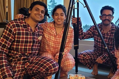 In frame: Ira and Nupur with Aamir Khan