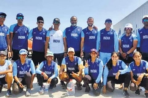 Coach Madhu with his team.