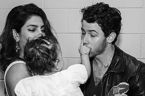 In frame: Nick Jonas with Priyanka Chopra and Malti Marie Chopra