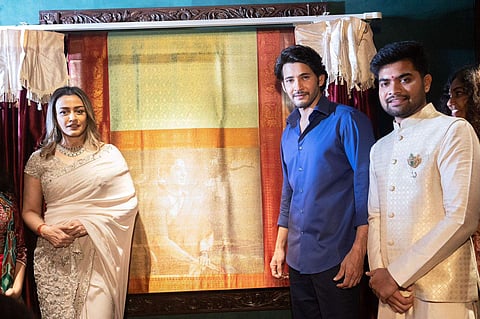 Namrata Shirodkar and Mahesh Babu at store launch